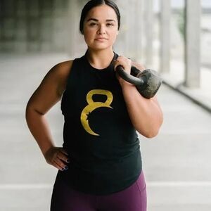 Zyia Black & Gold Kettle Moon Tank Top